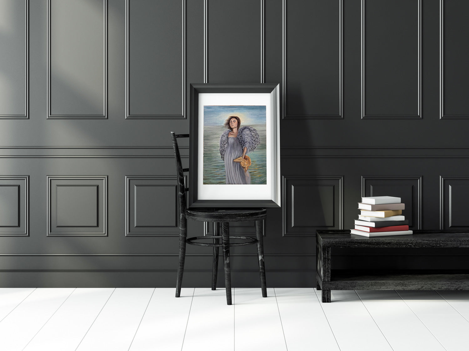  The frame shown is not included with the work 