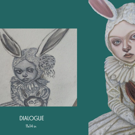 "Dialogue" Grisaille process