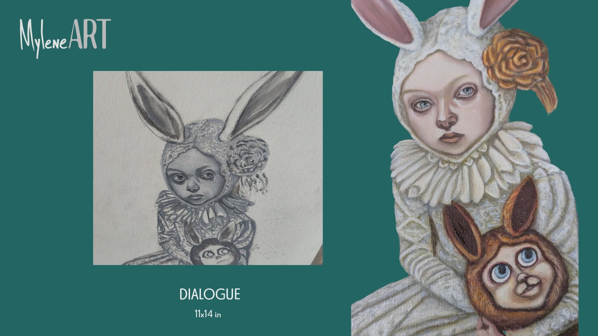 "Dialogue" Grisaille process