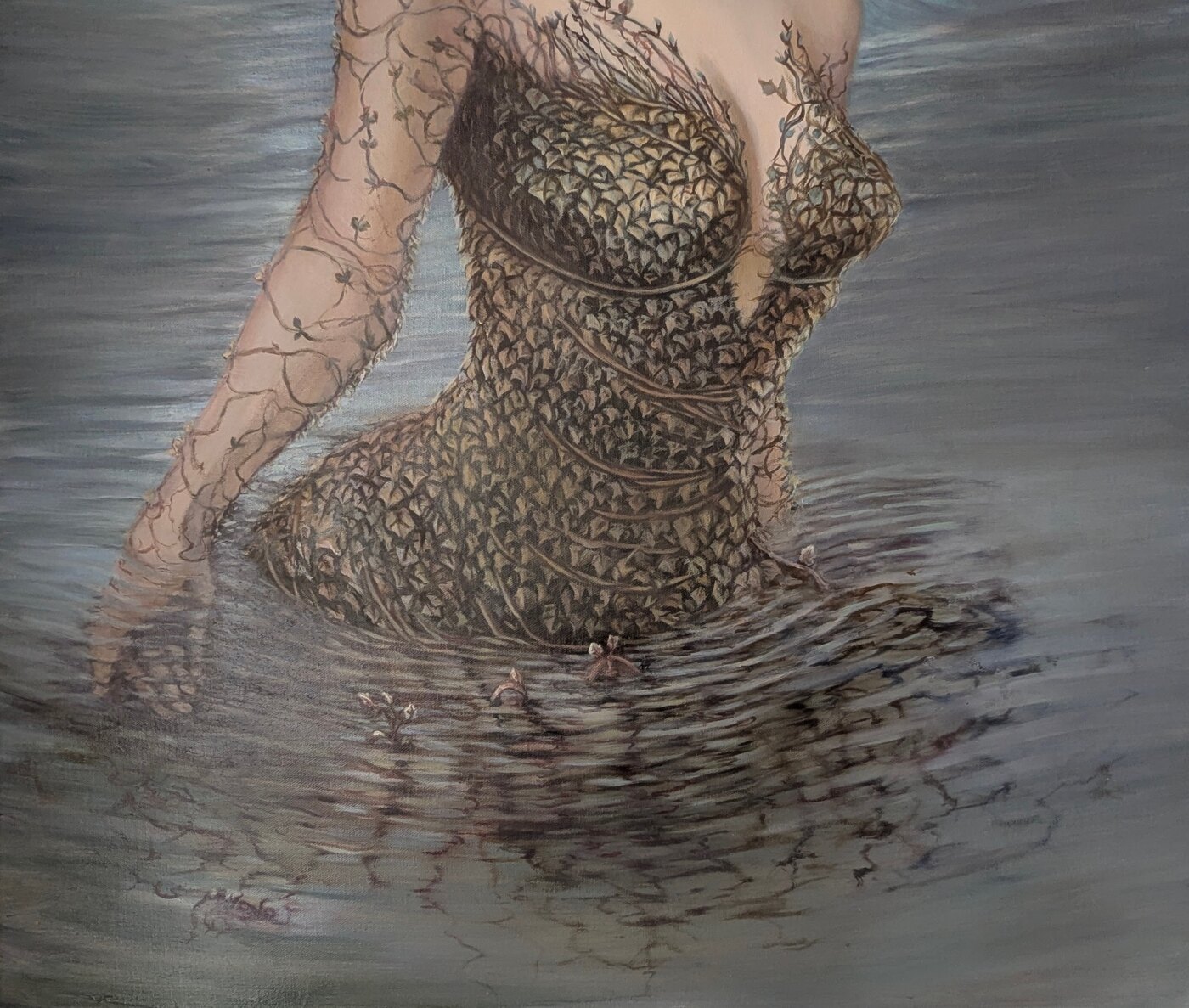 Water and ivy detail